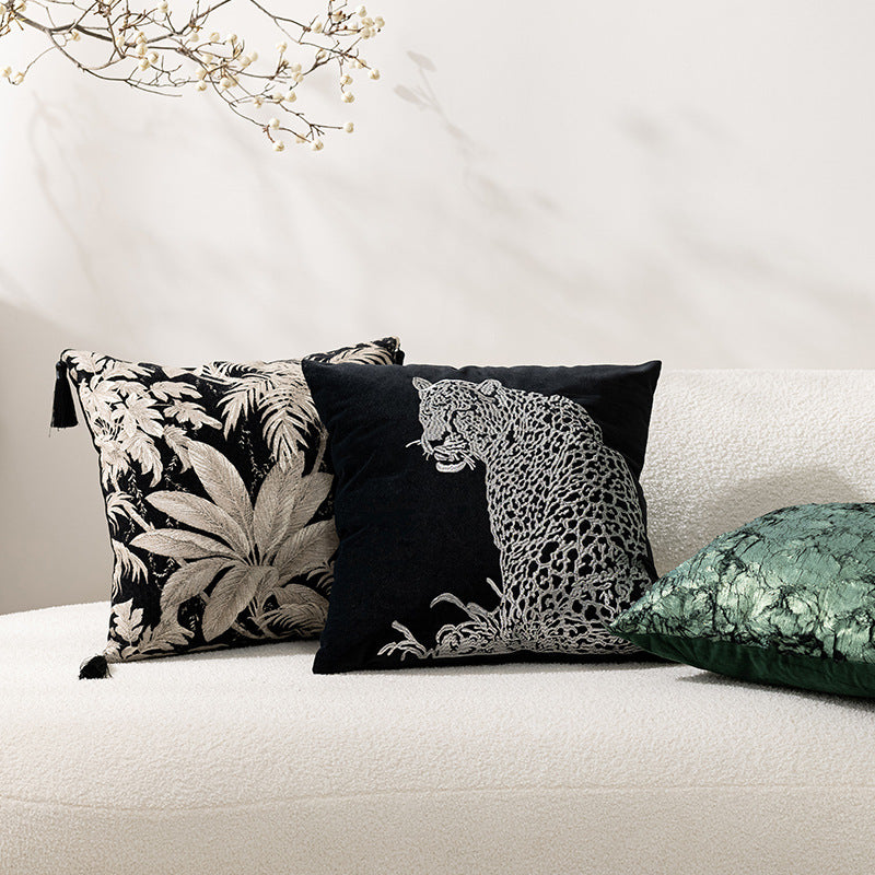 Luxe Noir Jungle Pillow Set
