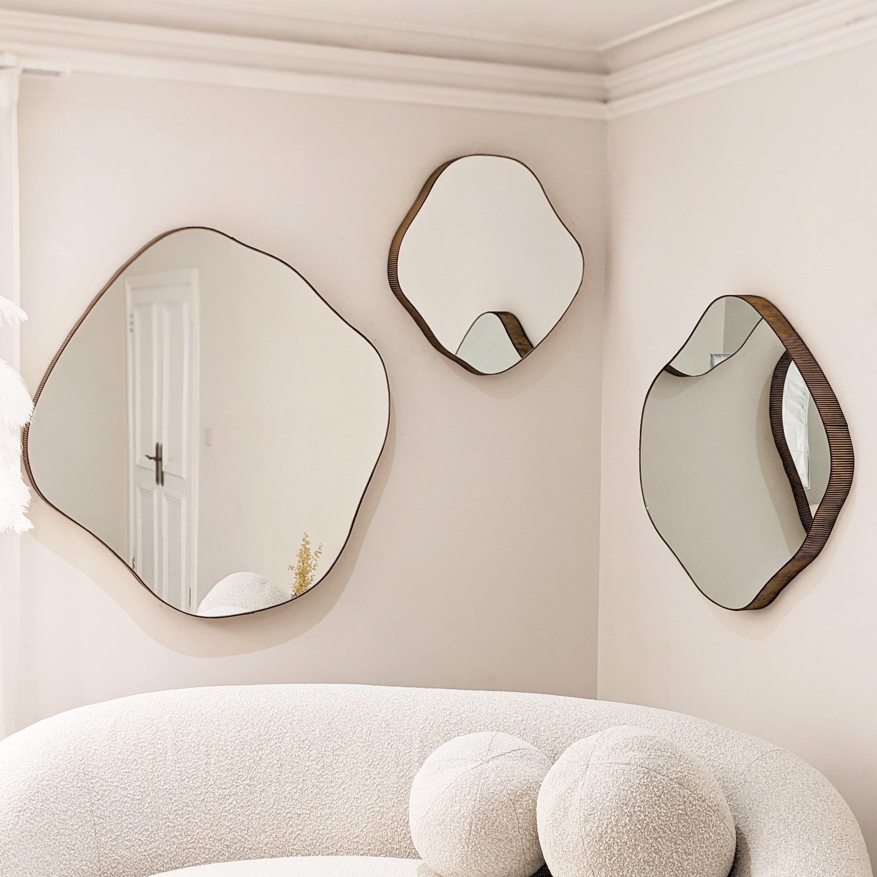 Valore Large Bronze Abstract Wall Mirror