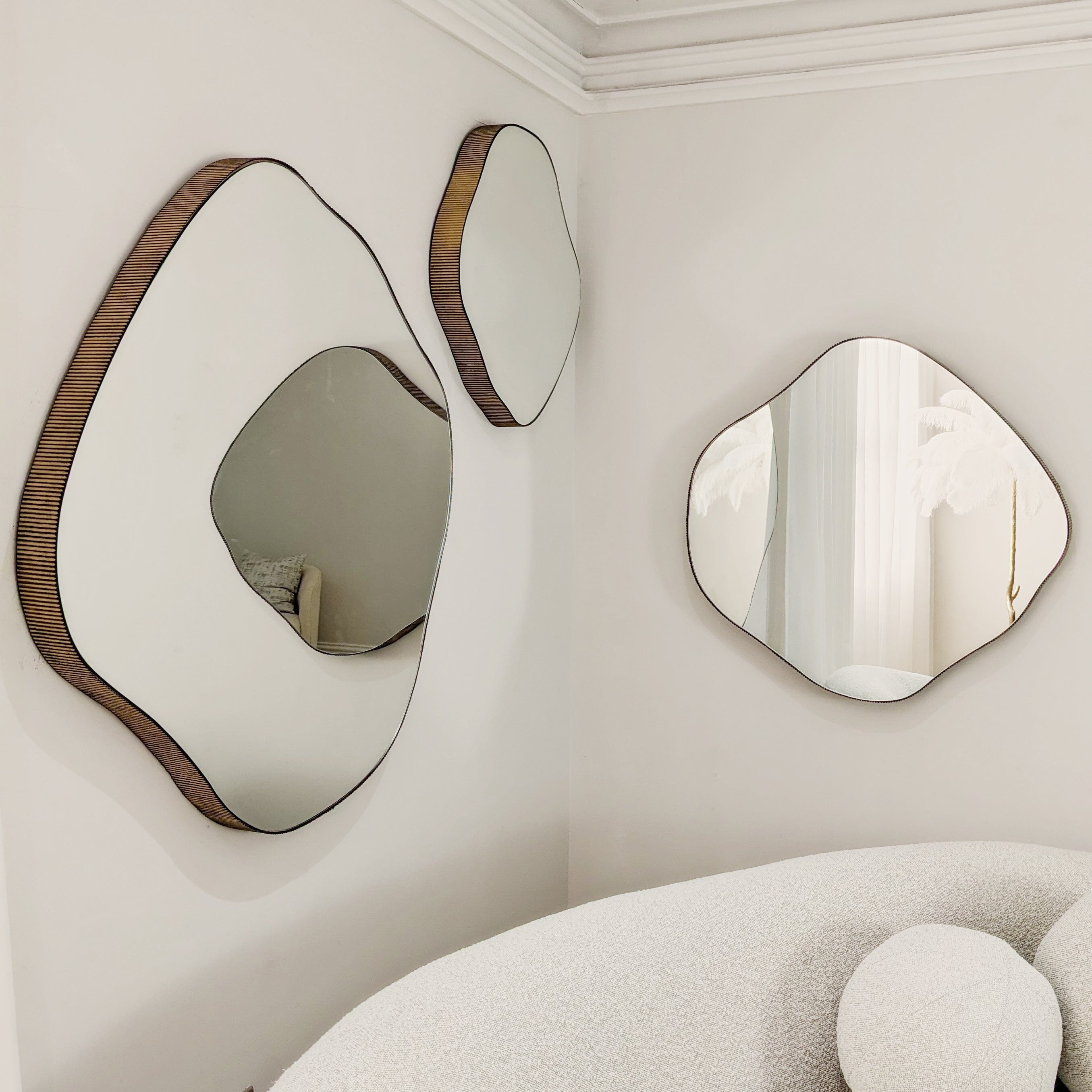 Valore Medium Bronze Abstract Wall Mirror