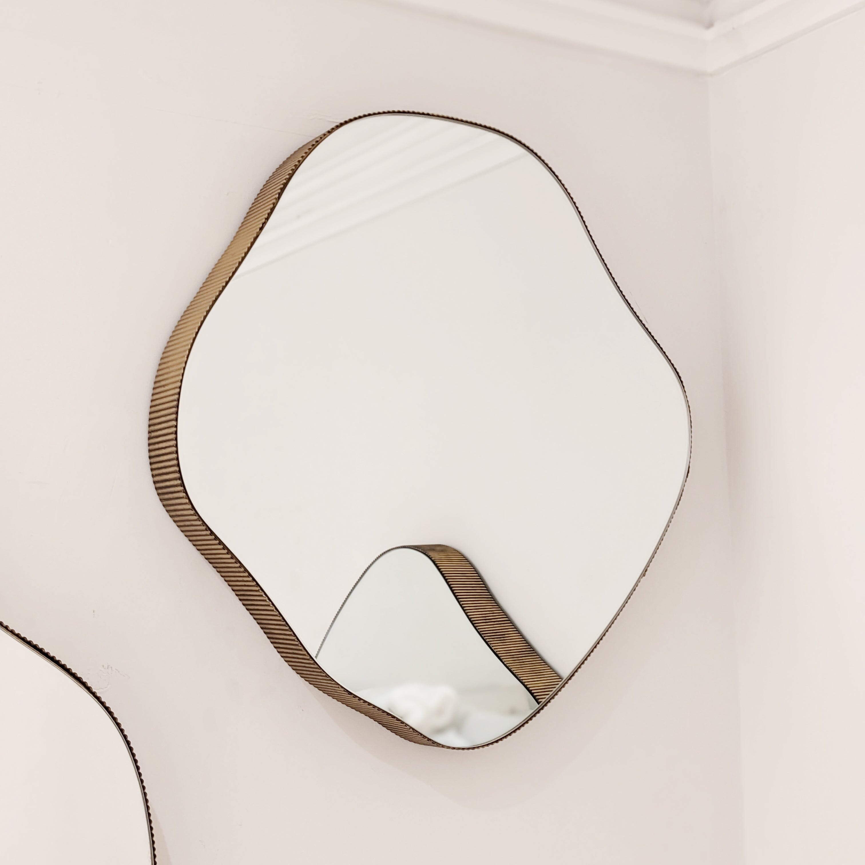Valore Small Bronze Abstract Wall Mirror