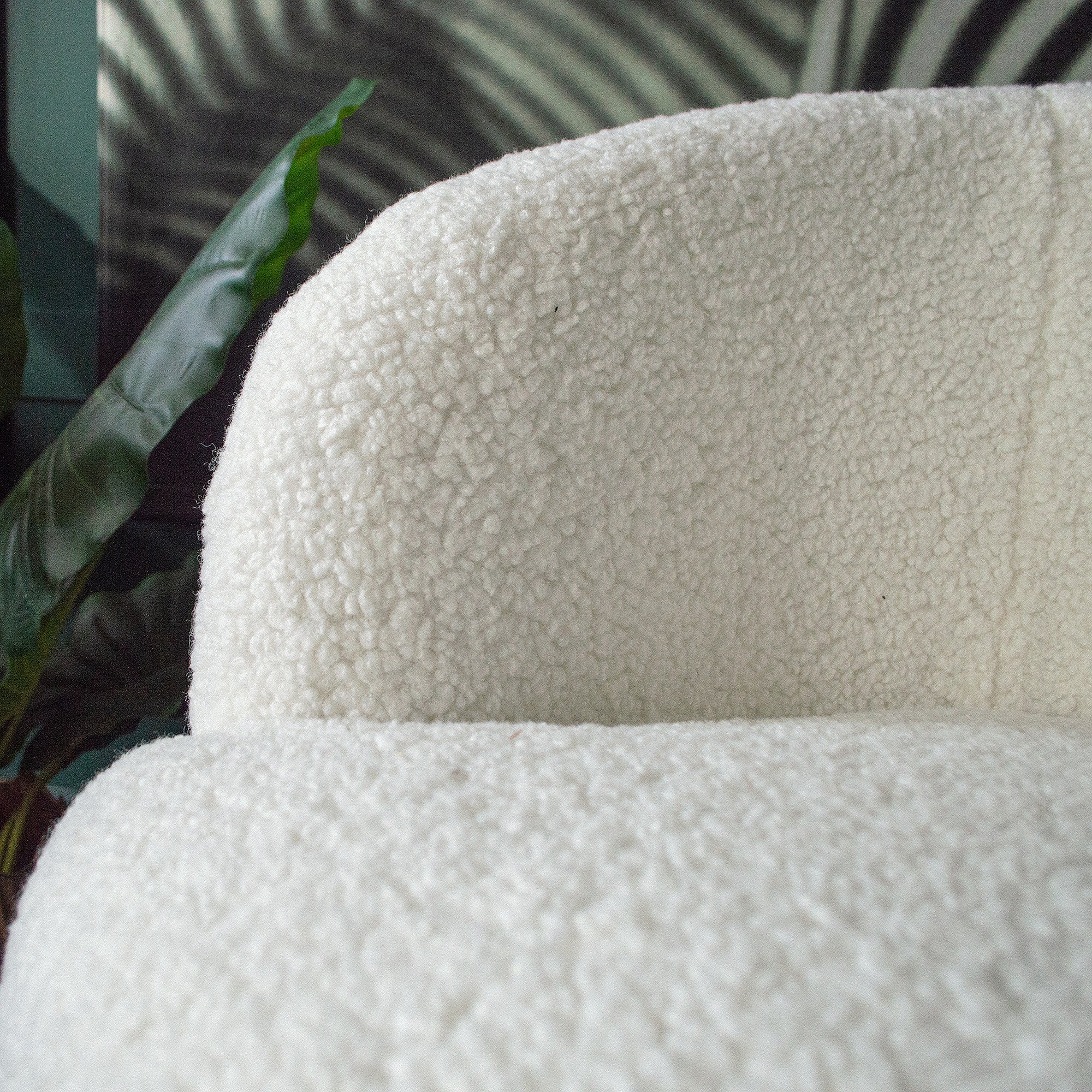 White Faux Sheepskin Cloud Chair