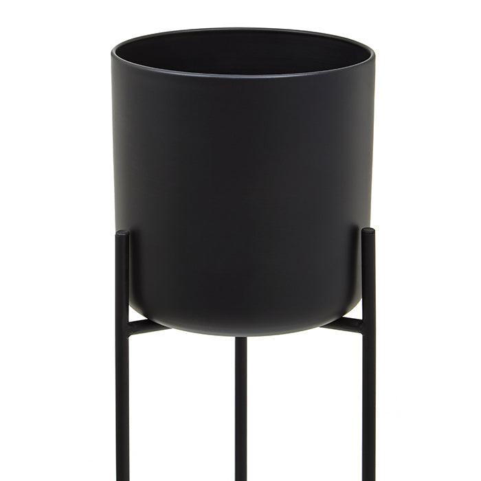 Large Black Floor Planter