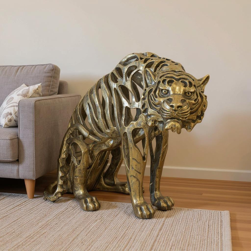 Tigre d’Or – Majestic Gold Statue