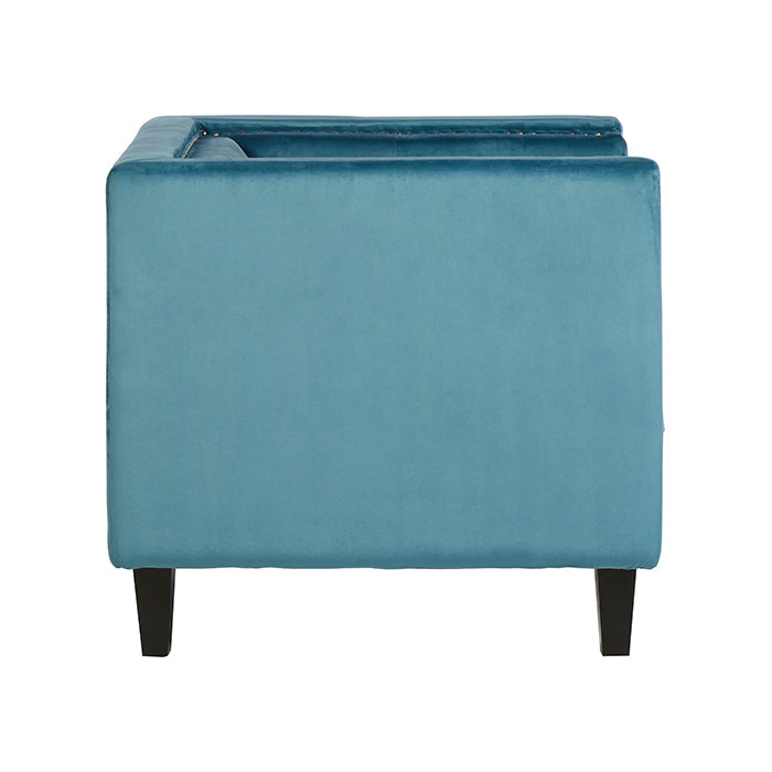 Blue Velvet Armchair