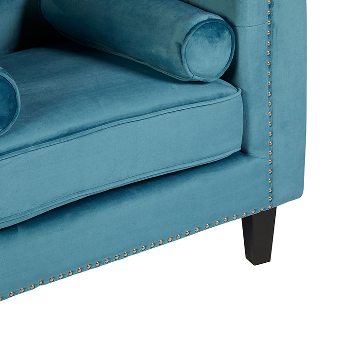 Blue Velvet Armchair