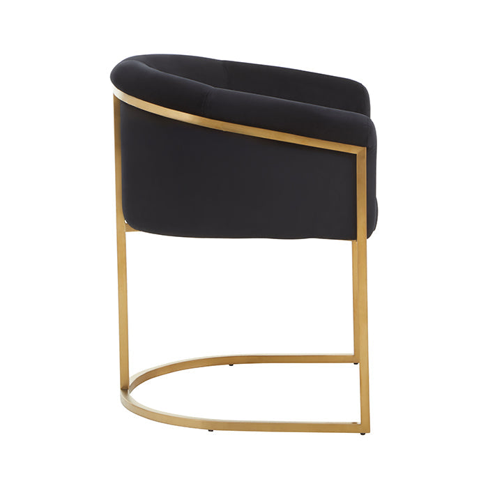Black Velvet Dining Chair