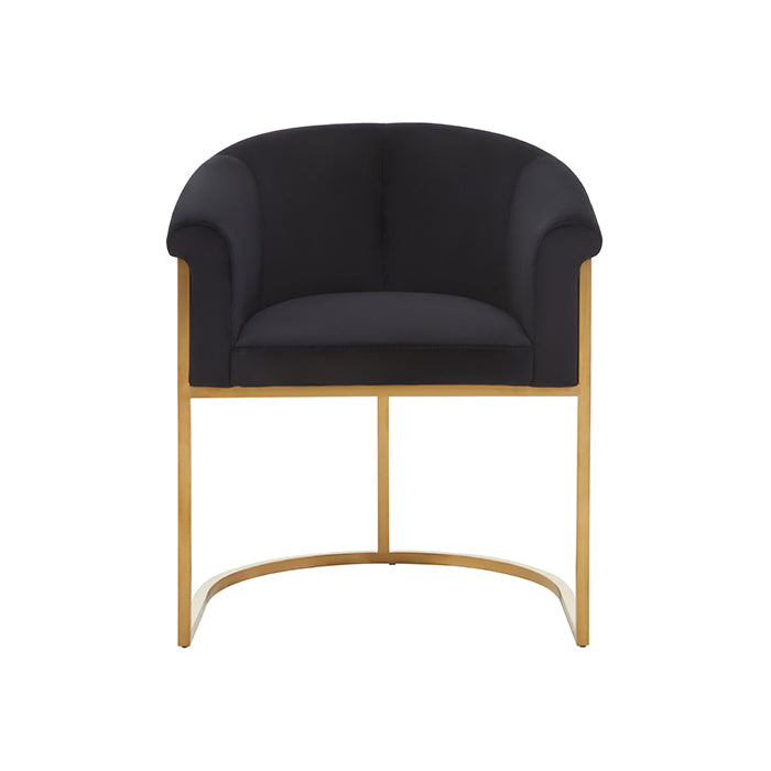 Black Velvet Dining Chair