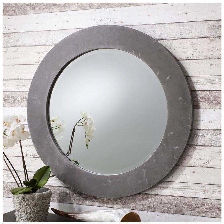 Chilson Grey Round Wall Mirror