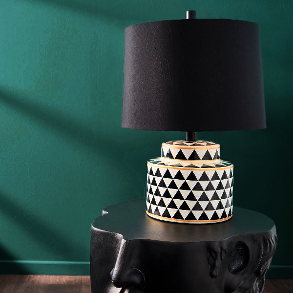 Donna Monochrome Table Lamp with Black Shade