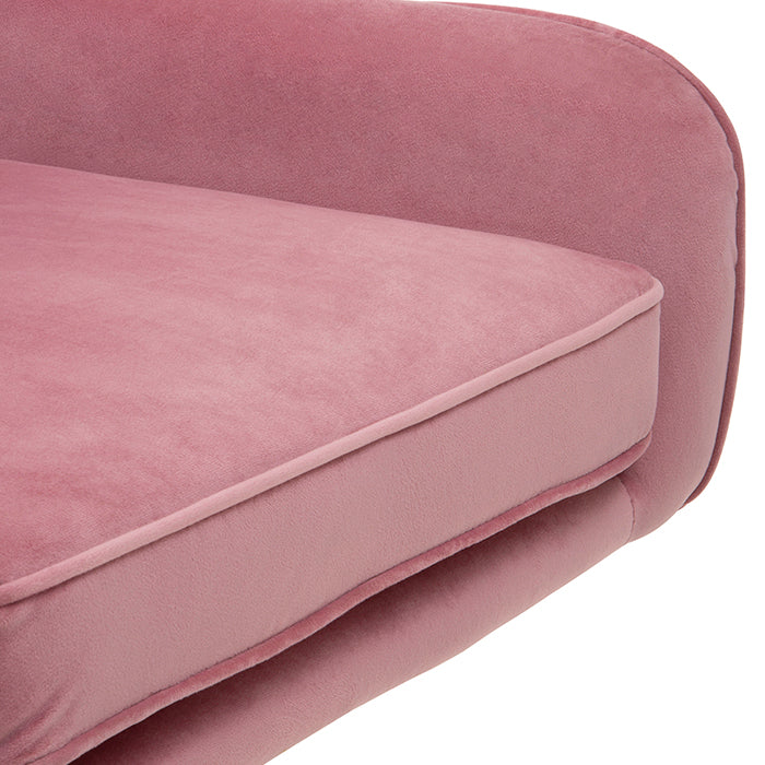 Blush Pink Velvet Swivel Desk Chair