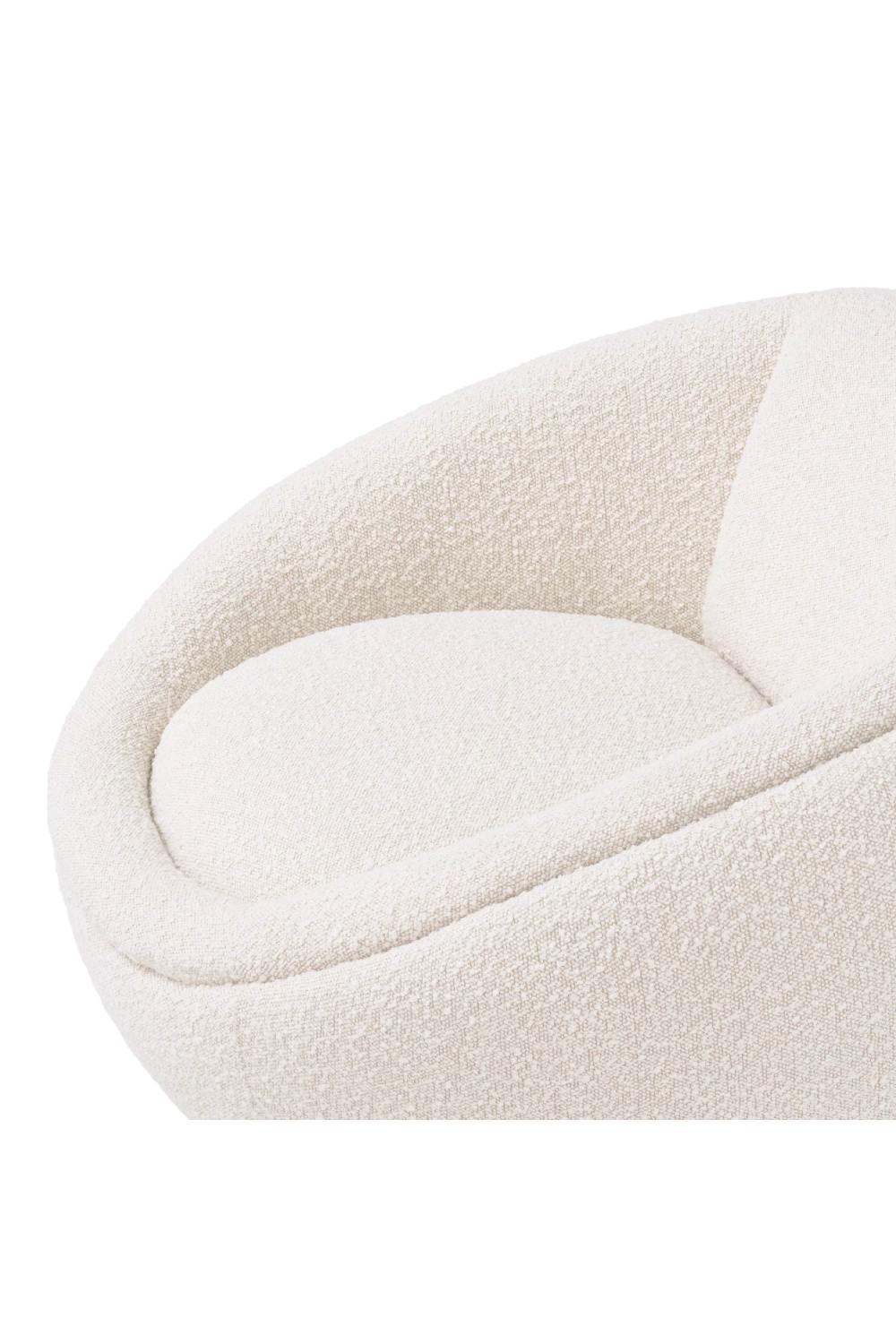 Round Bouclé Swivel Chair