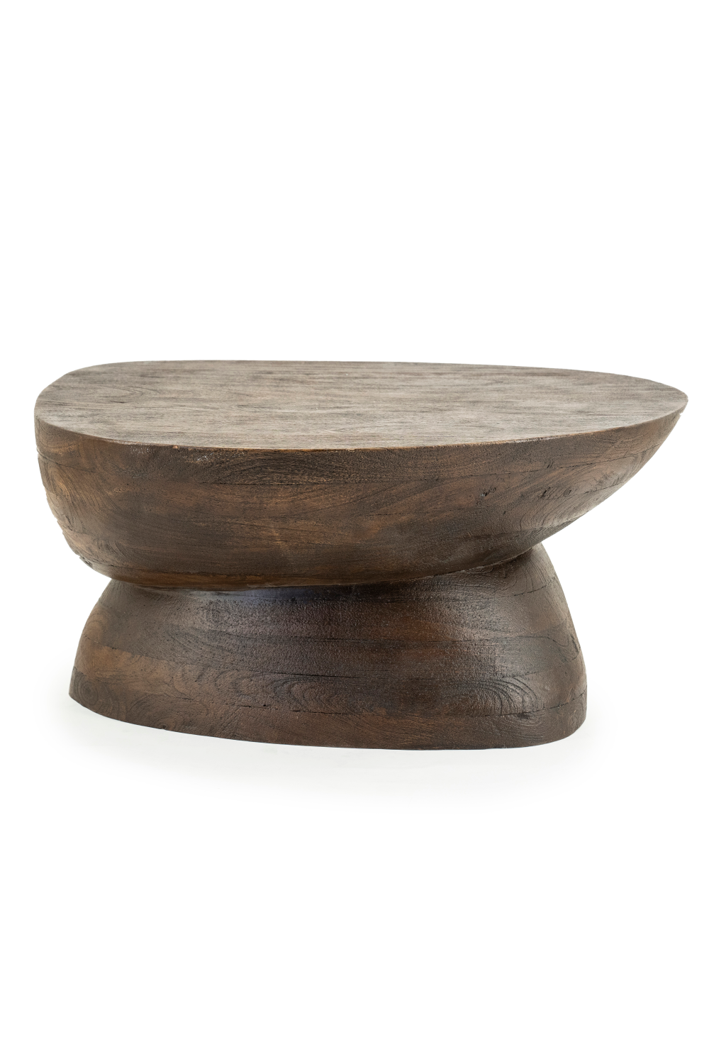 Organic-Shaped Wooden Coffee Table | By-Boo Cobble