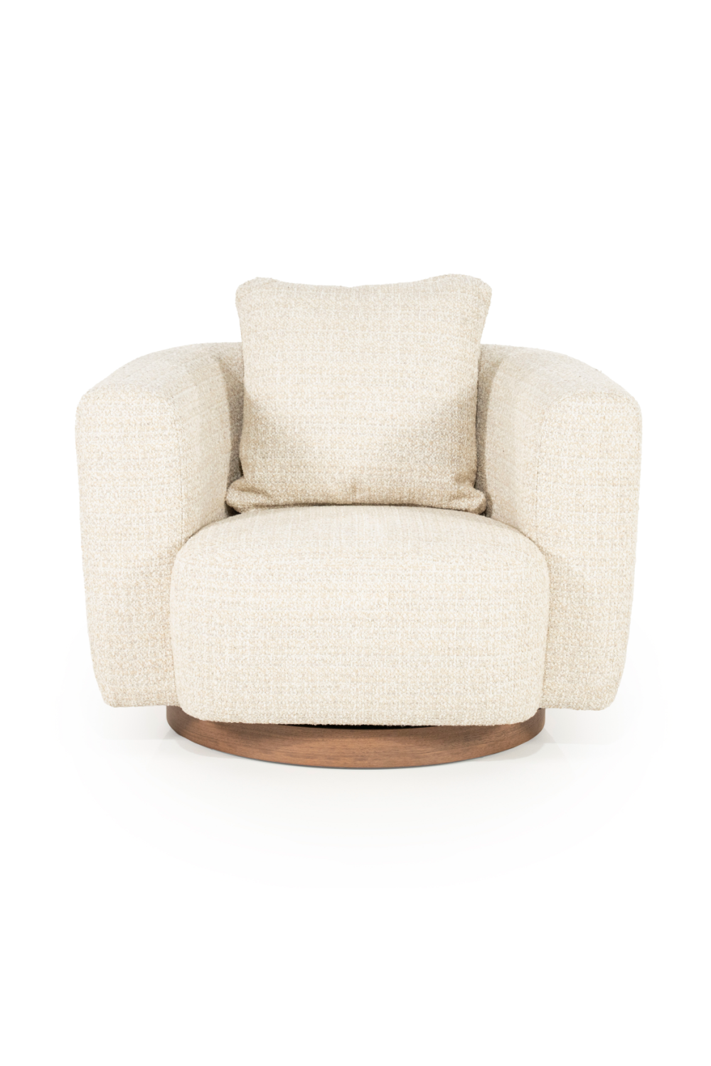 Curved Back Swivel Accent Chair | Eleonora Jordan