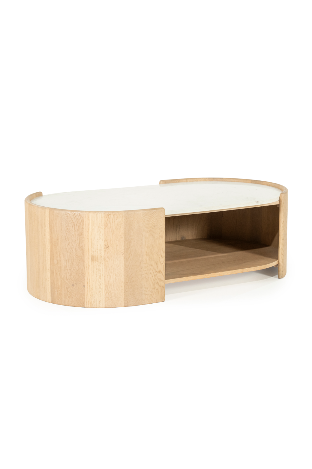 Oval White Marble Coffee Table | Eleonora Don