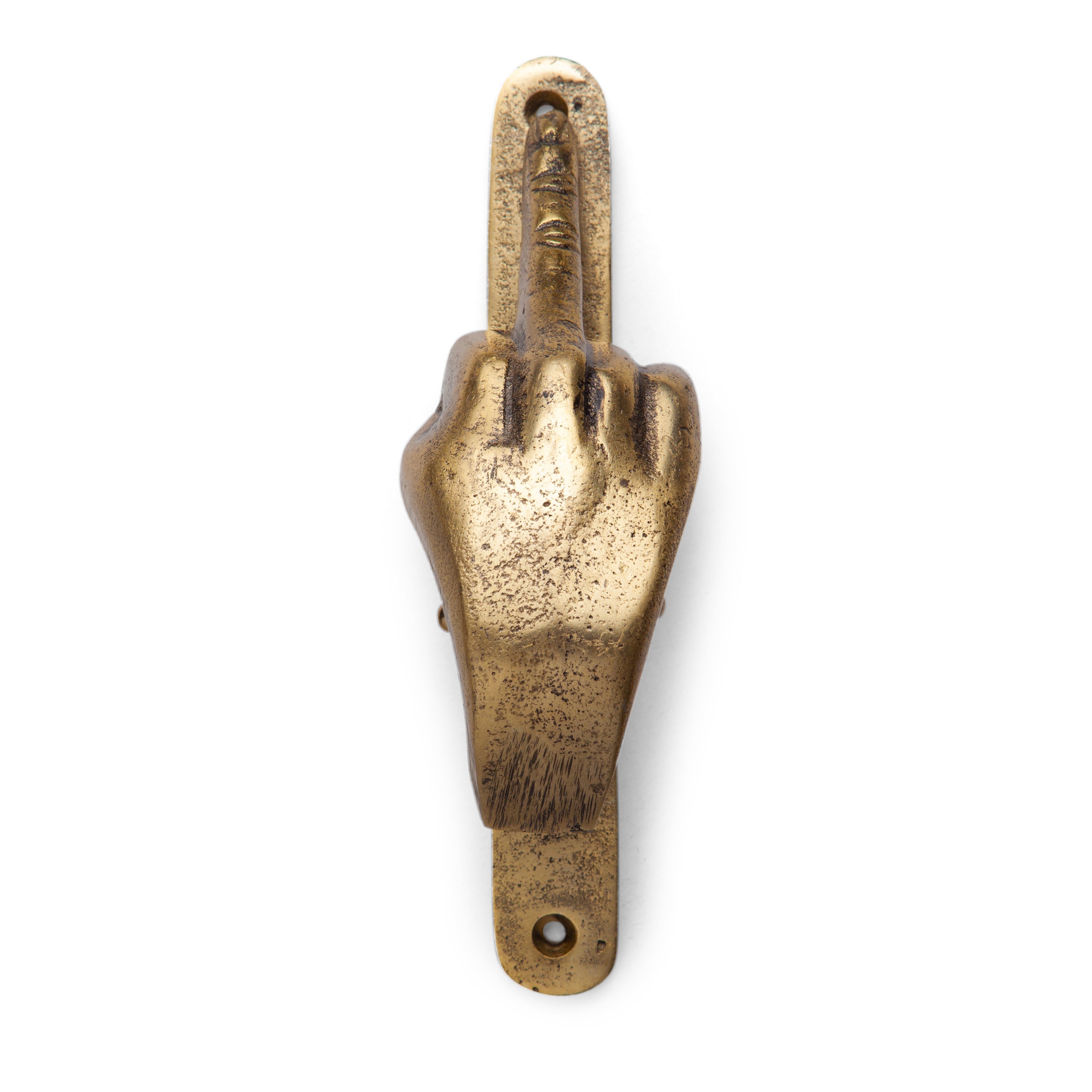 Up Yours Brass Door Knocker