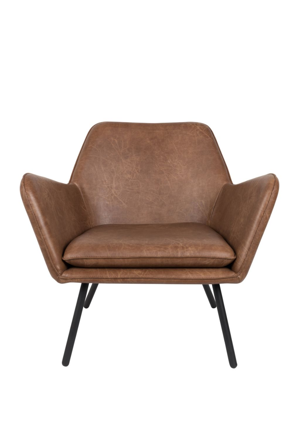 Brown Leather Accent Chair | DF Bon