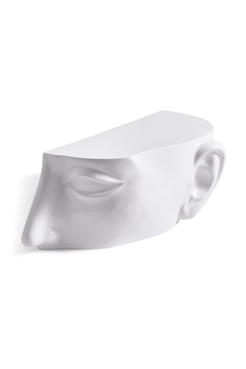 White Sculptural Coffee Table | Pols Potten Head Right
