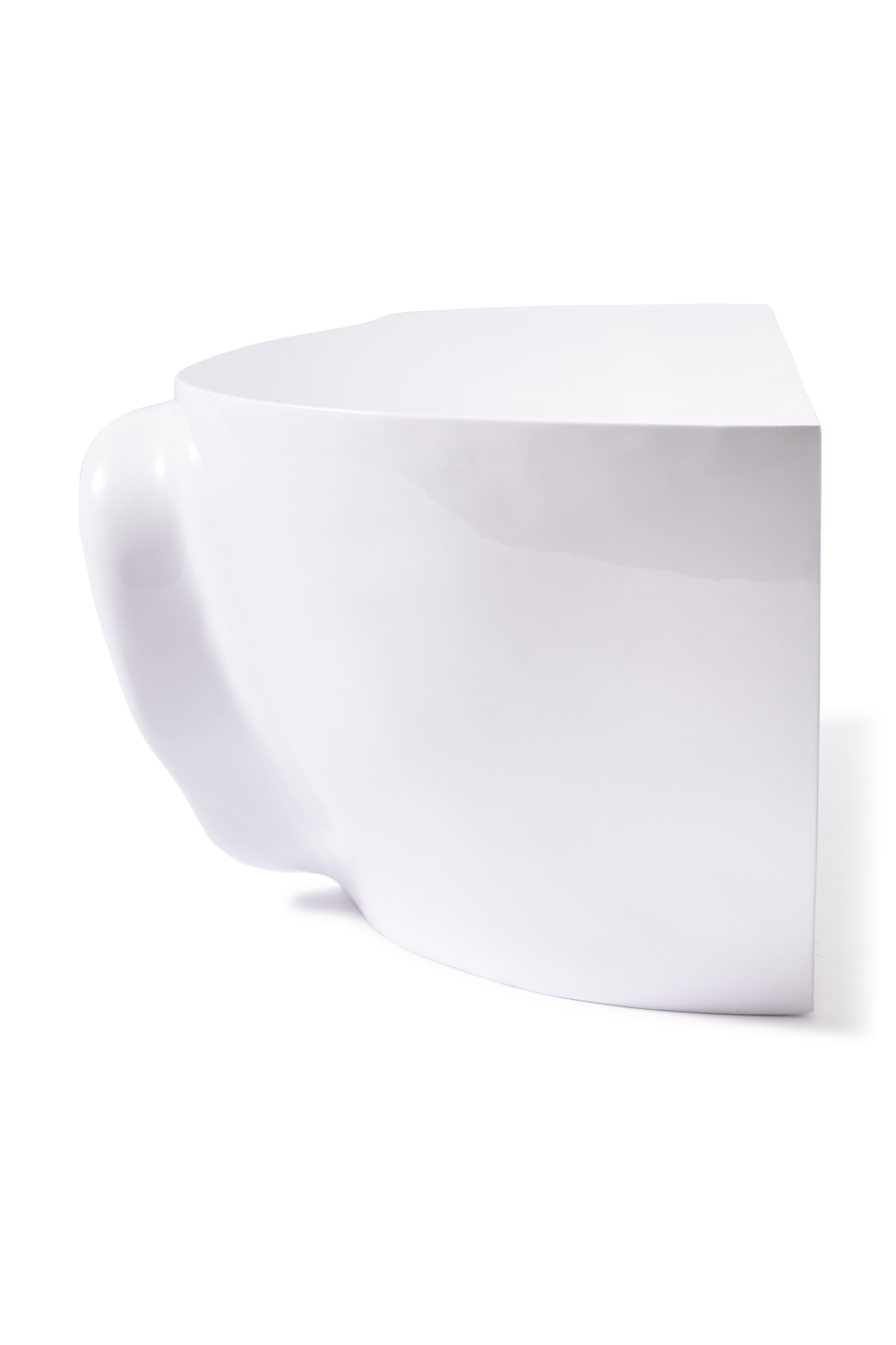 White Sculptural Coffee Table | Pols Potten Head Right
