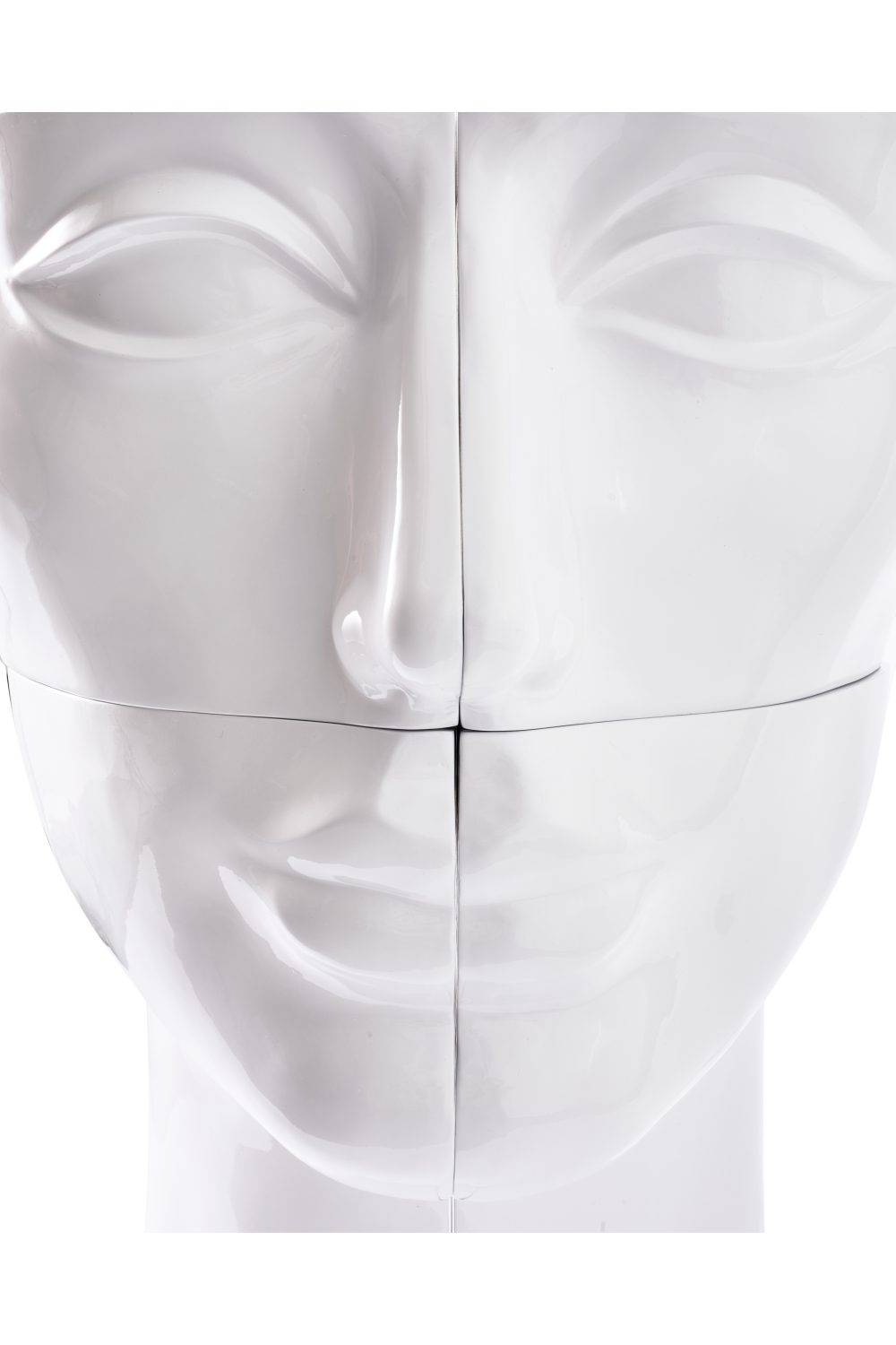White Sculptural Coffee Table | Pols Potten Head Right