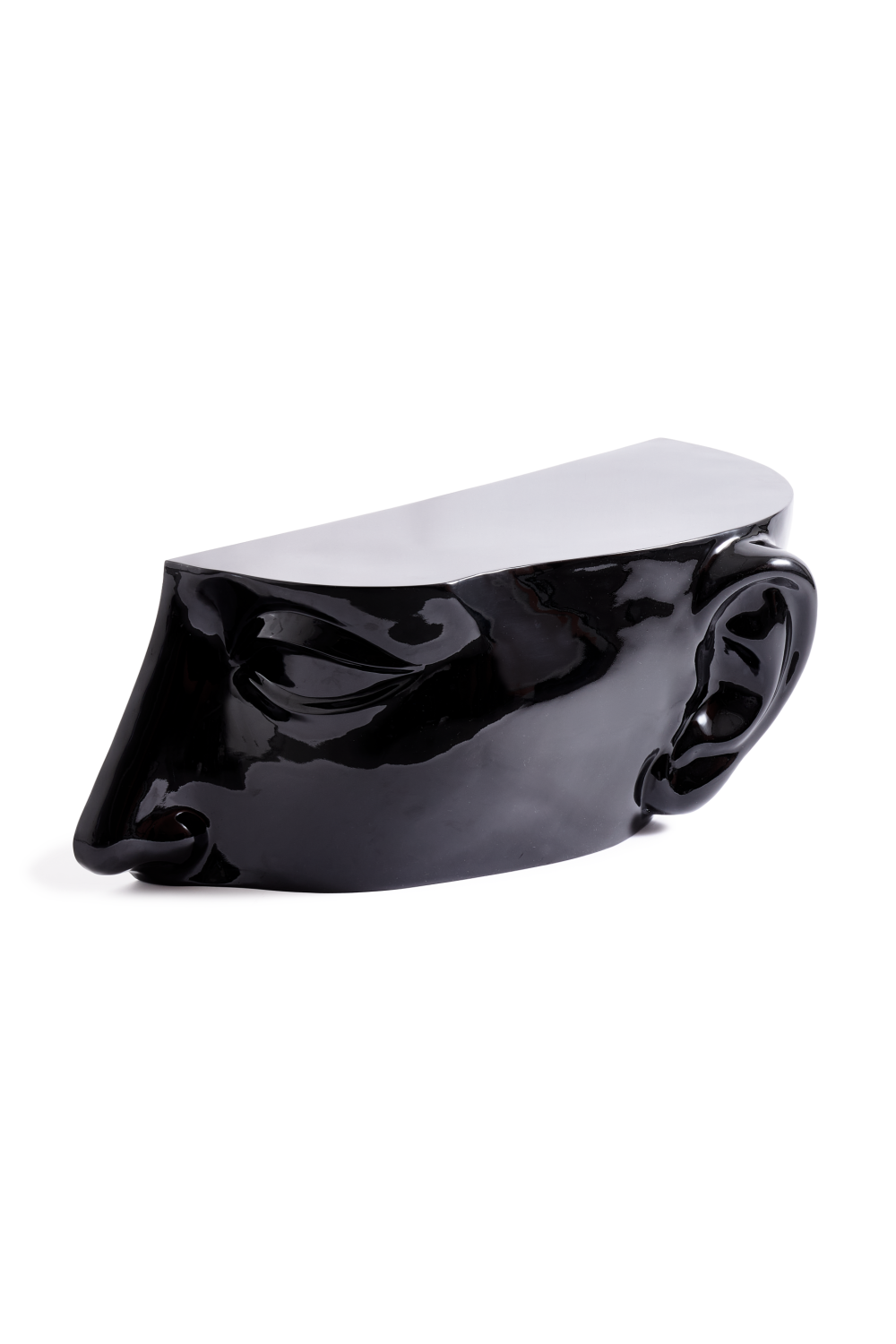 Black Sculptural Coffee Table | Pols Potten Head Right