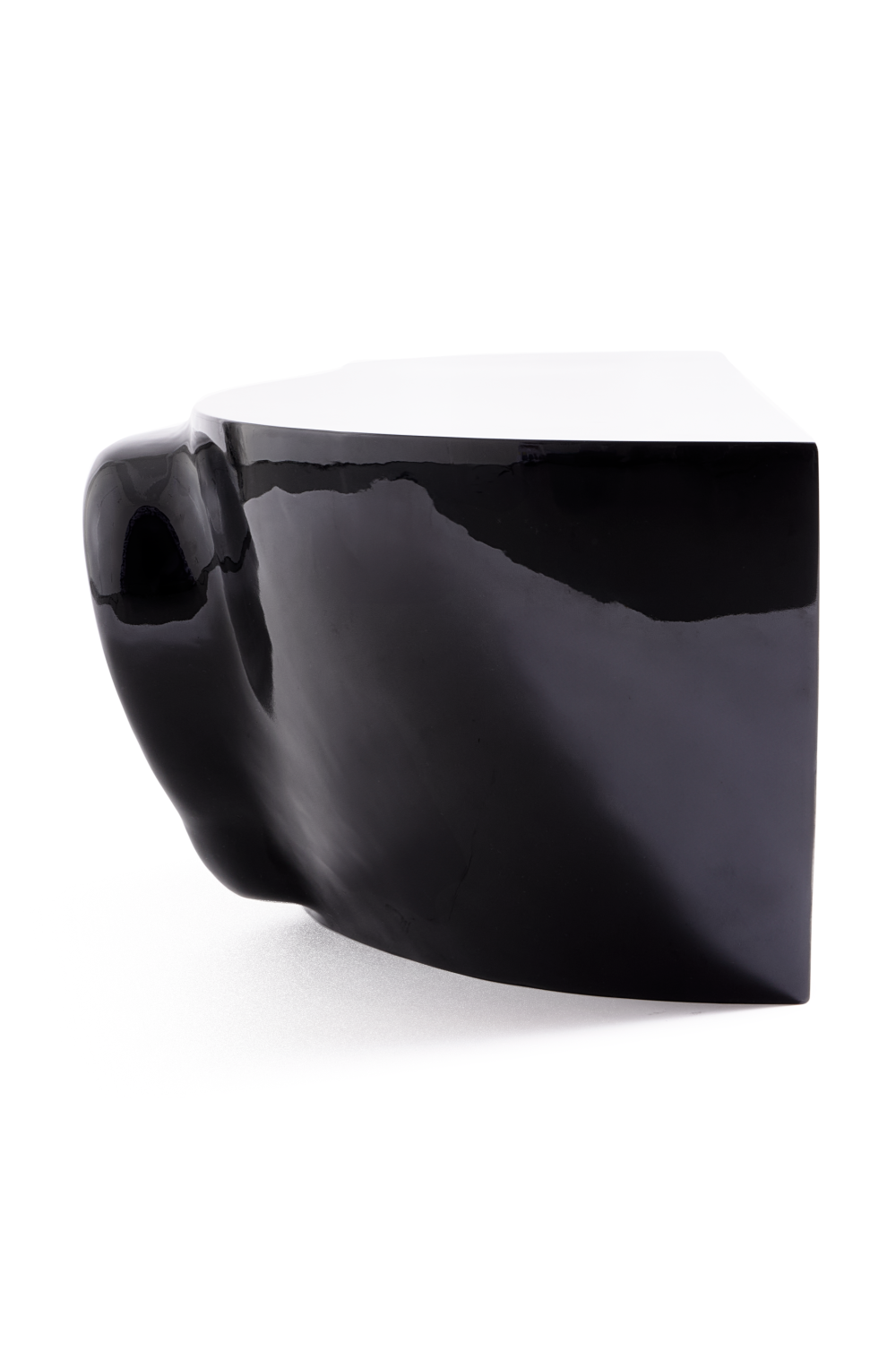 Black Sculptural Coffee Table | Pols Potten Head Right