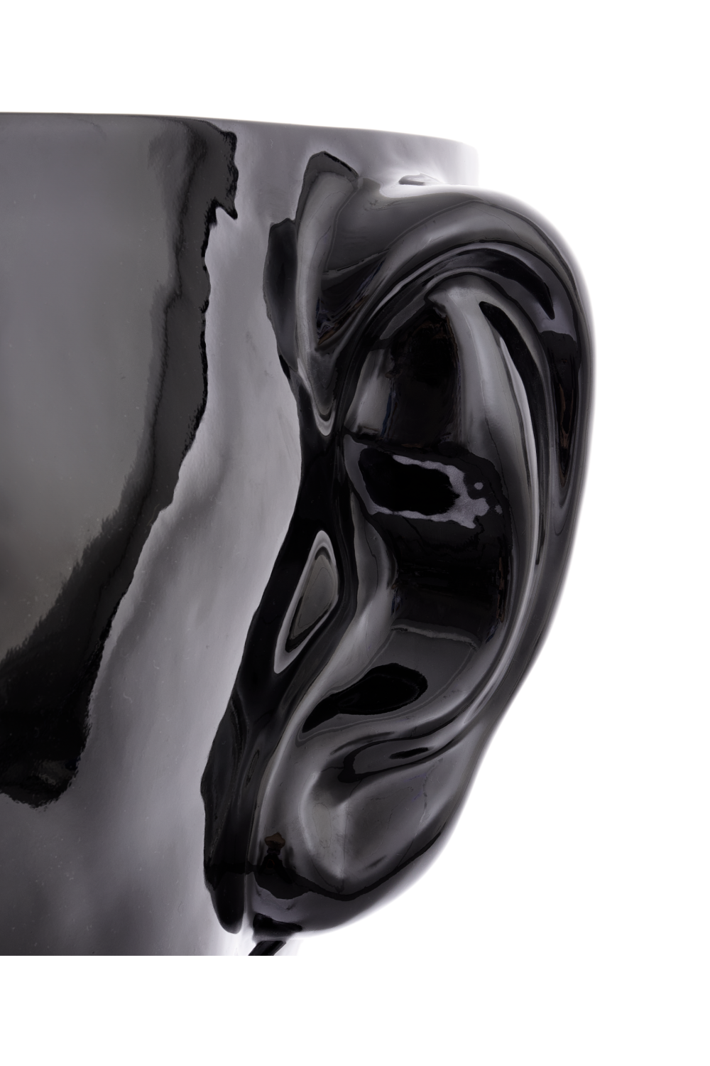 Black Sculptural Coffee Table | Pols Potten Head Right