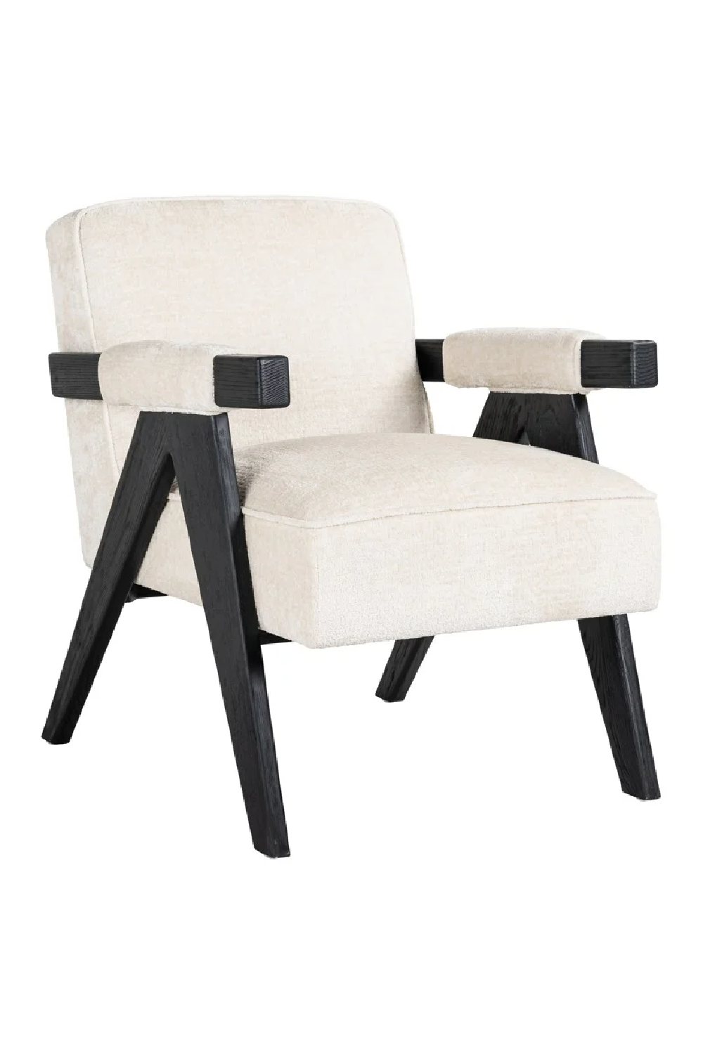White Chenille Easy Chair | OROA Cooper
