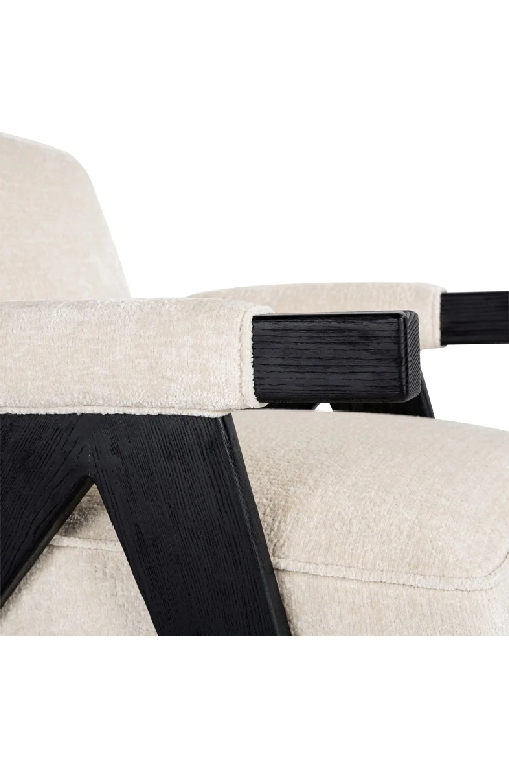 White Chenille Easy Chair | OROA Cooper