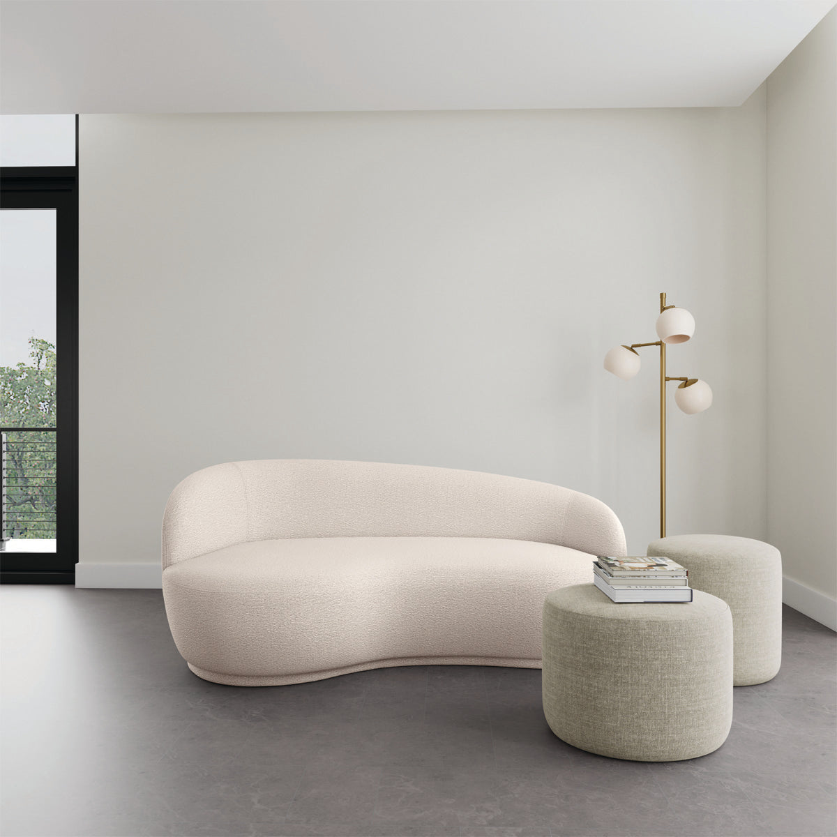 Rose Boucle 2.5 Seater Sofa (Left)