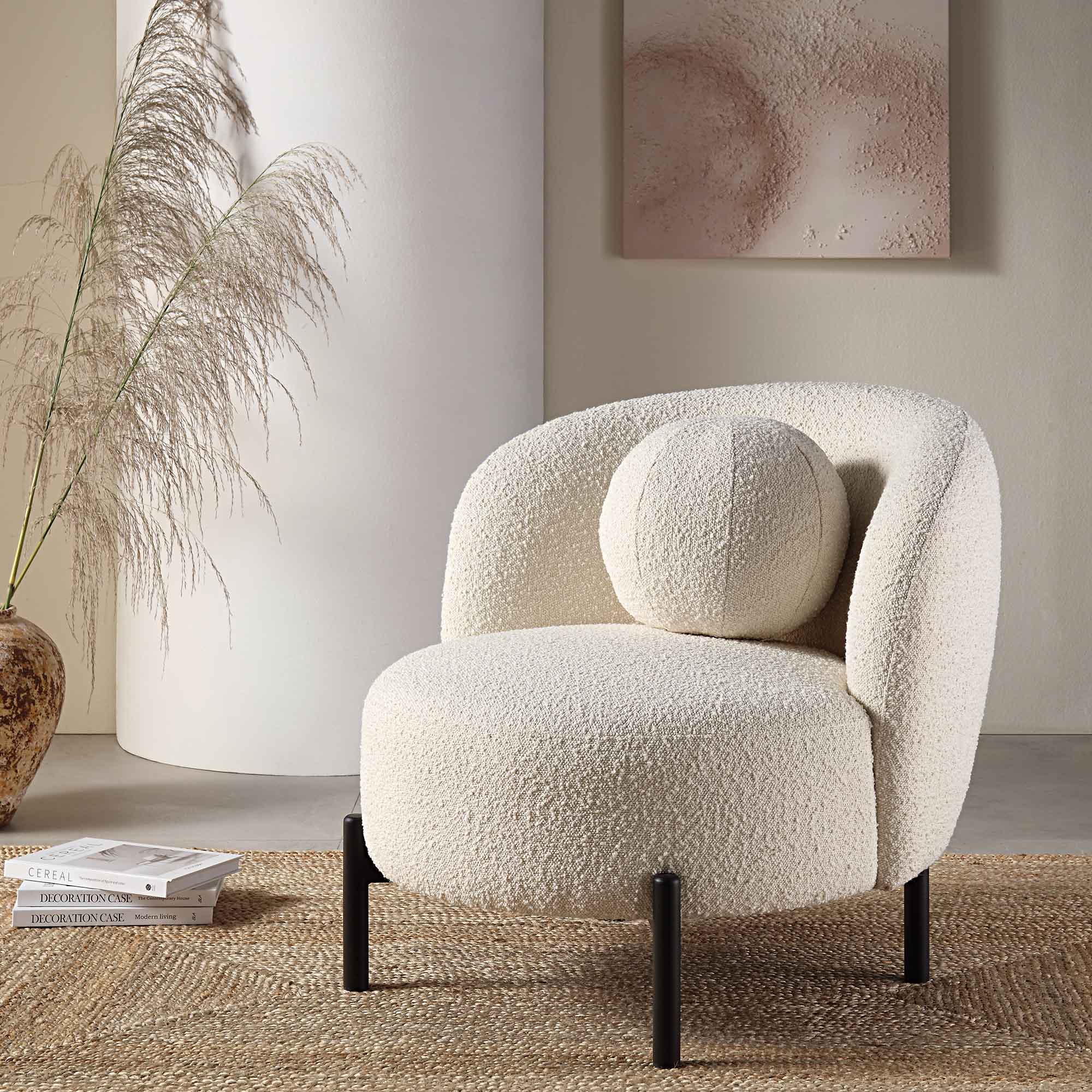 Amboise Armchair with Ball Cushion