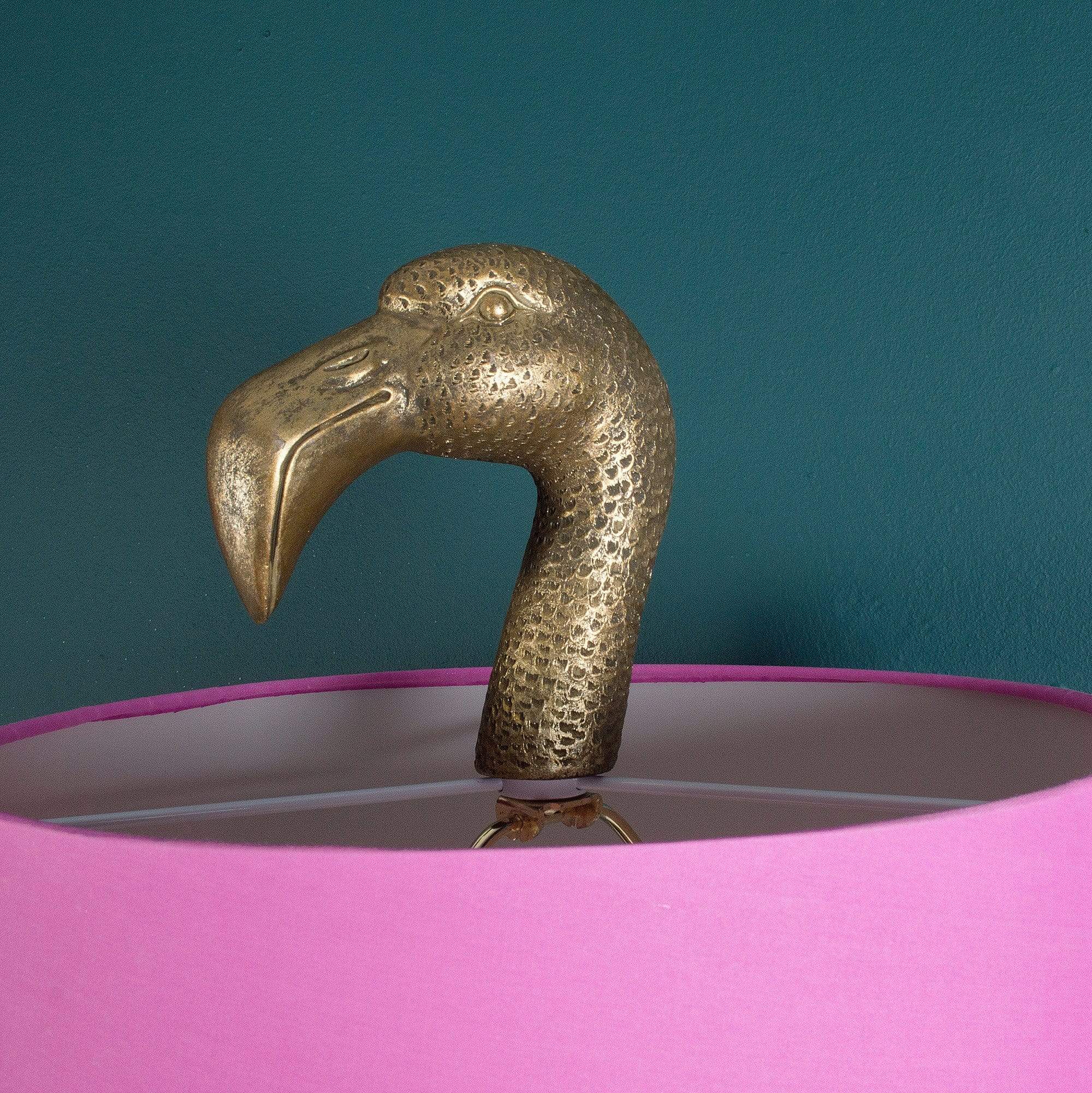 Brass Flamingo Table Lamp | Ombre Shade