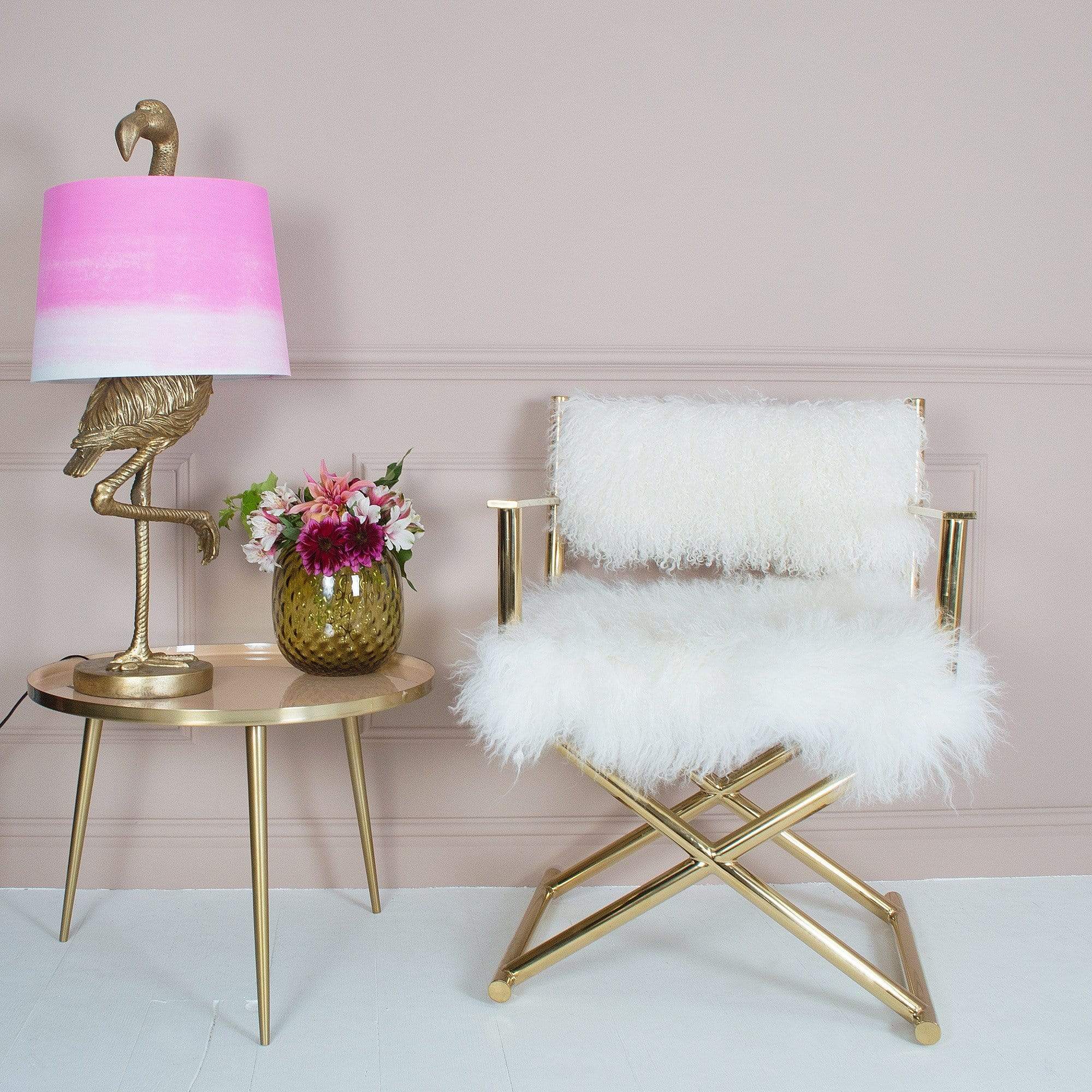 Brass Flamingo Table Lamp | Ombre Shade