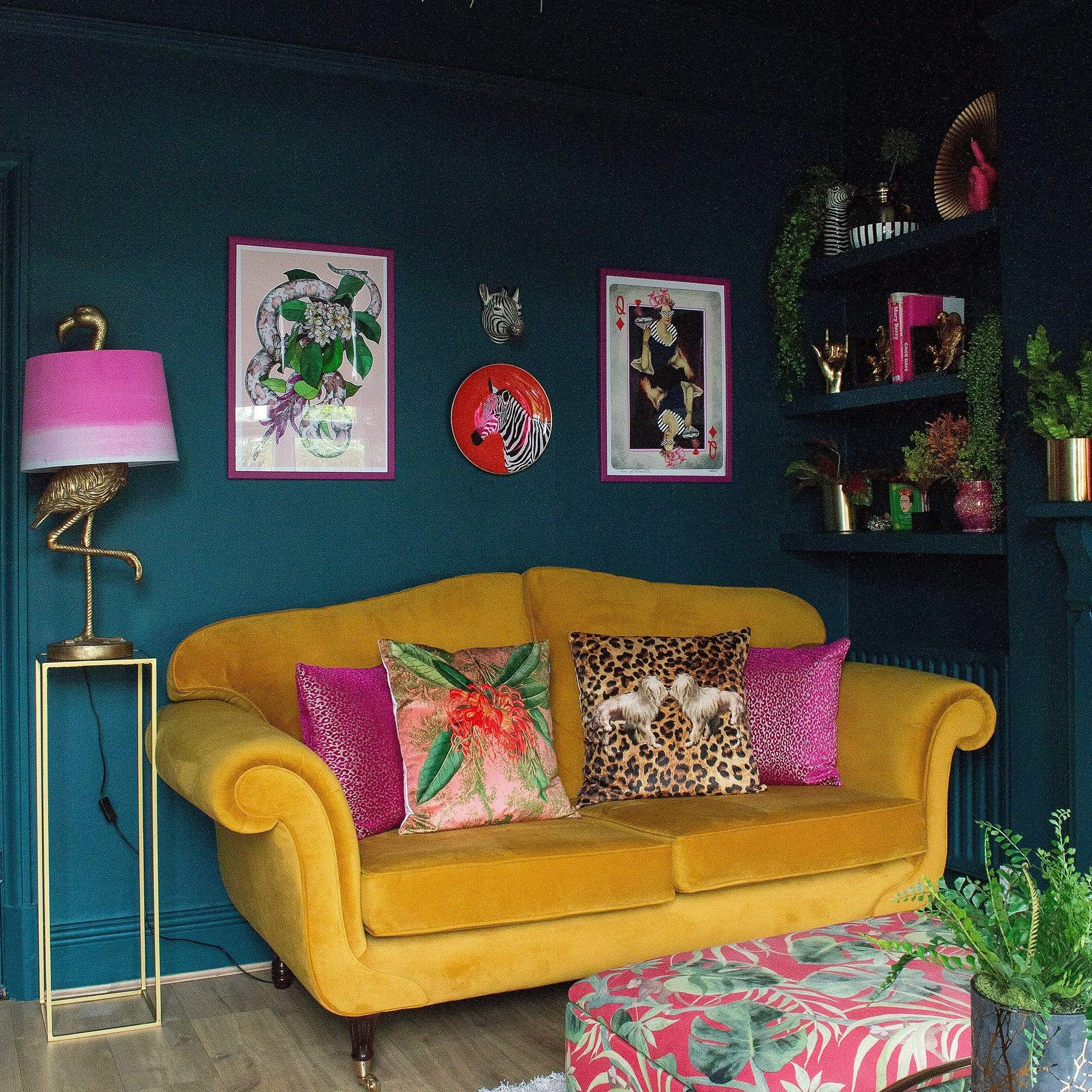 Brass Flamingo Table Lamp | Ombre Shade