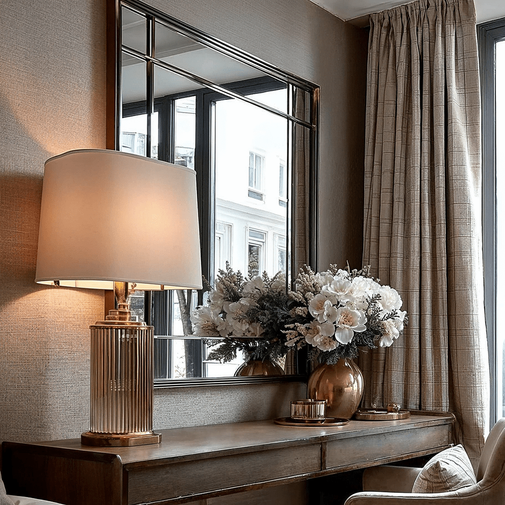 Chester Antique Bronze Square Metal Wall Mirror
