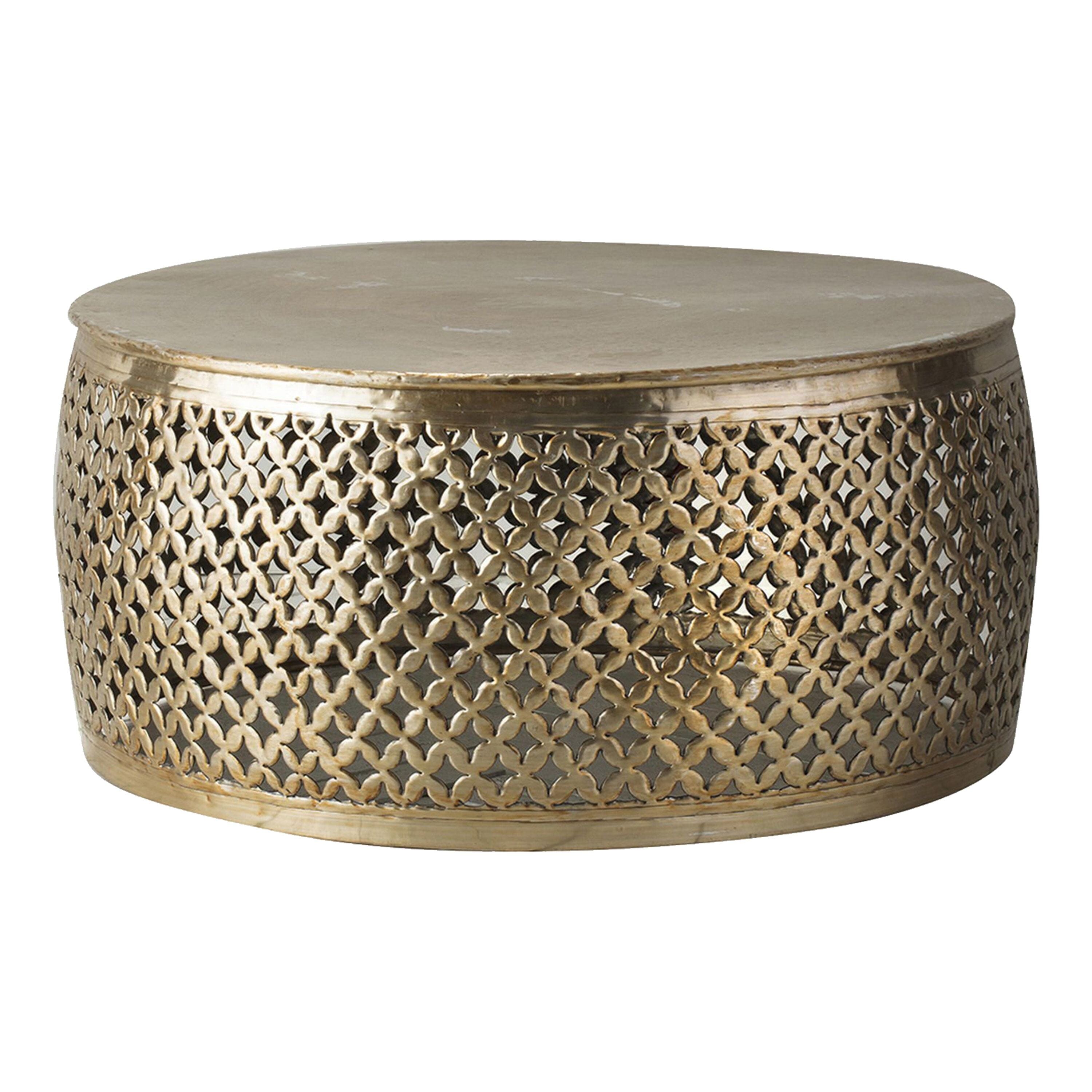 Duvali Gold Round Coffee Table
