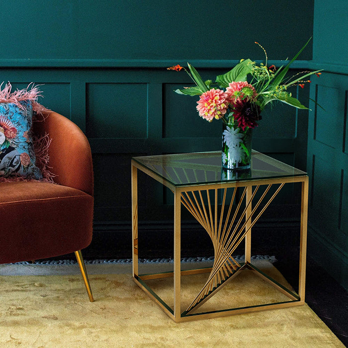 Gold Helix Side Table