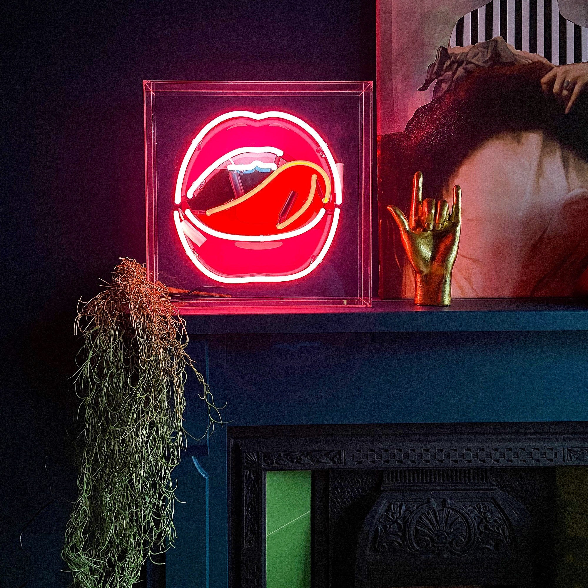 Lips Neon Acrylic Box Light