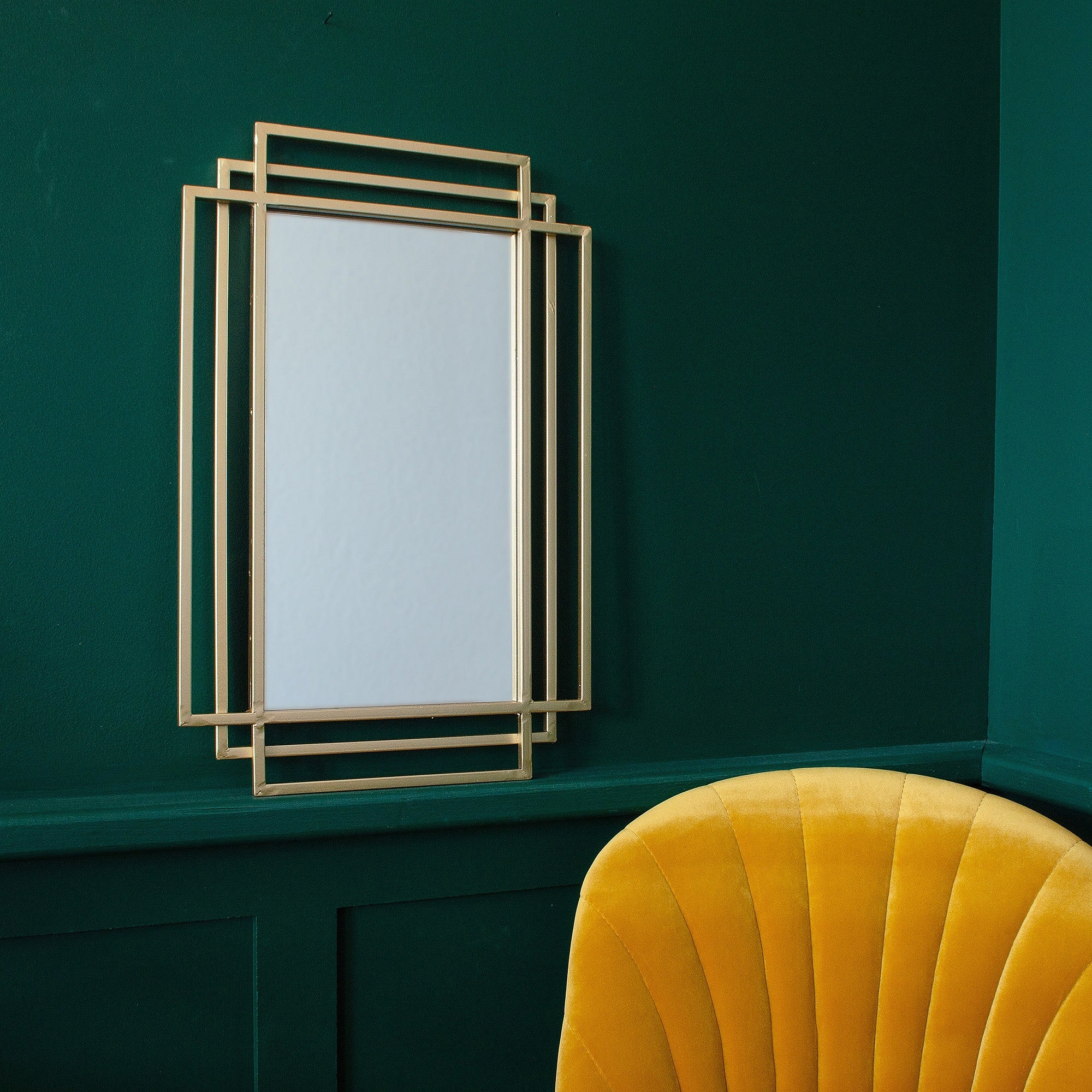 Portrait Art Deco Style Mirror