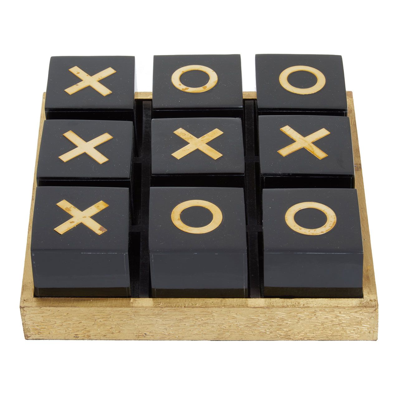 Rae Black & Gold Noughts & Crosses Set