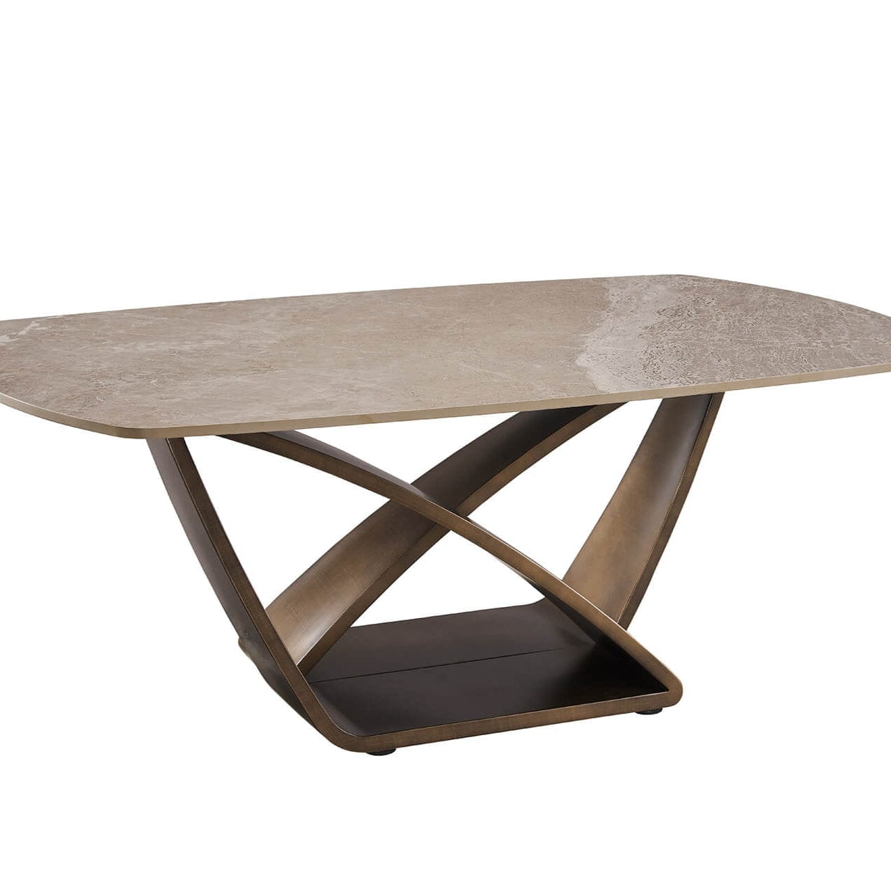 Sarzana Bronze Coffee Table with Stone Top