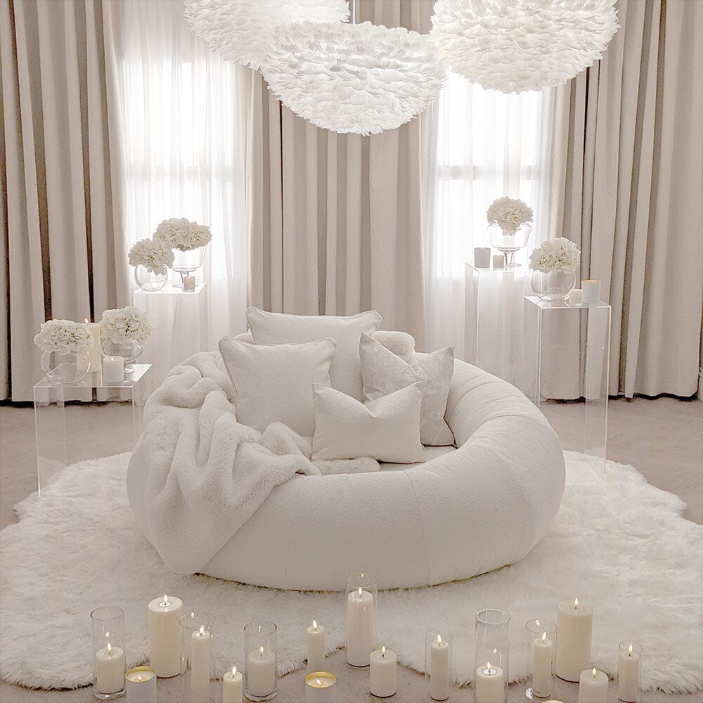 Snuggle Cream Boucle Round Nest Sofa