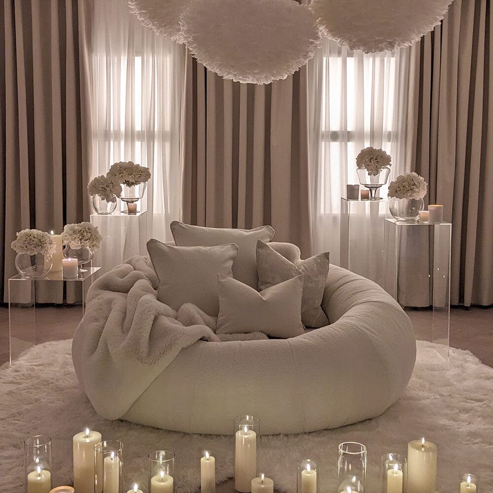 Snuggle Cream Boucle Round Nest Sofa