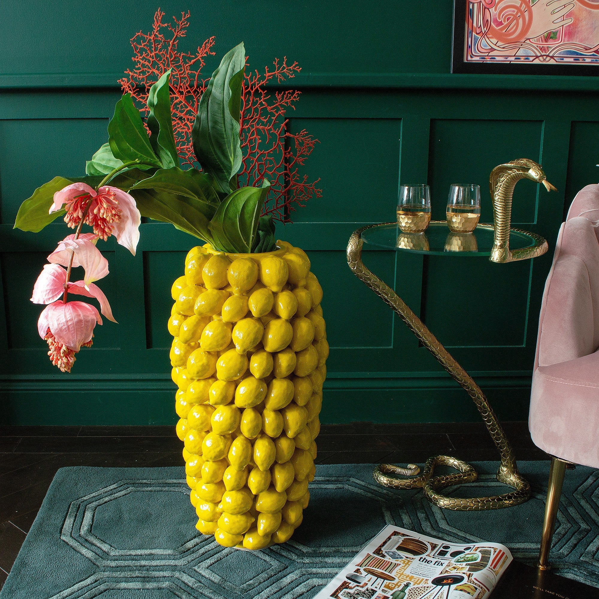 Stunning Lemon Yellow Vase
