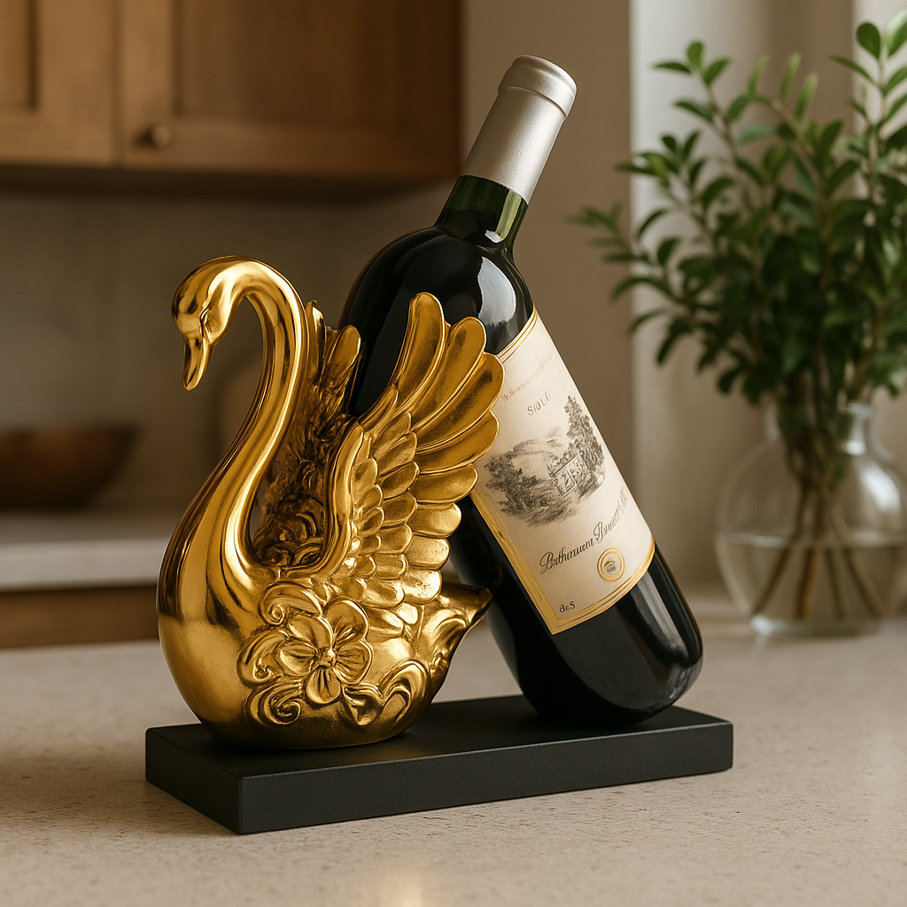 Gold Swan Wine Holder