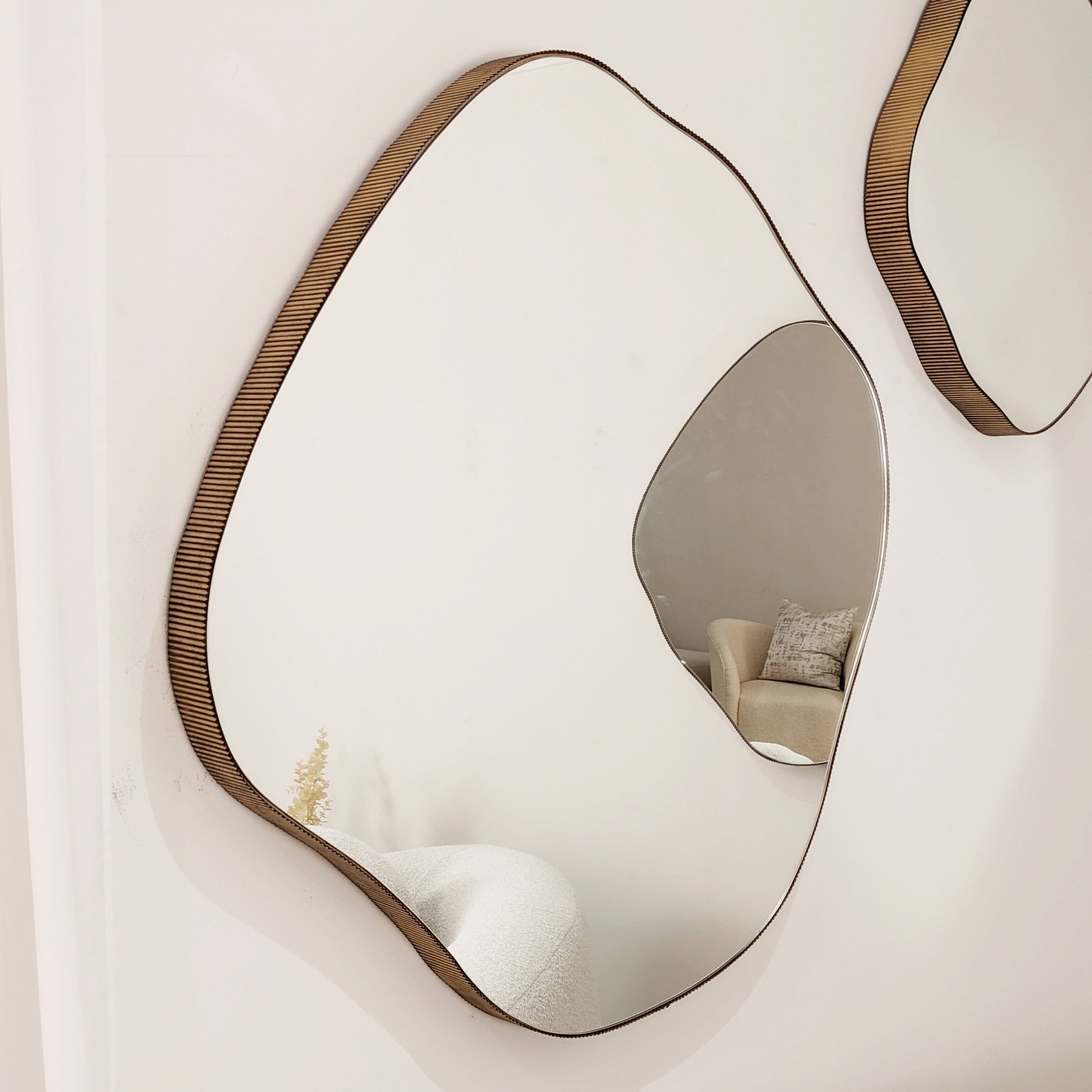 Valore Large Bronze Abstract Wall Mirror