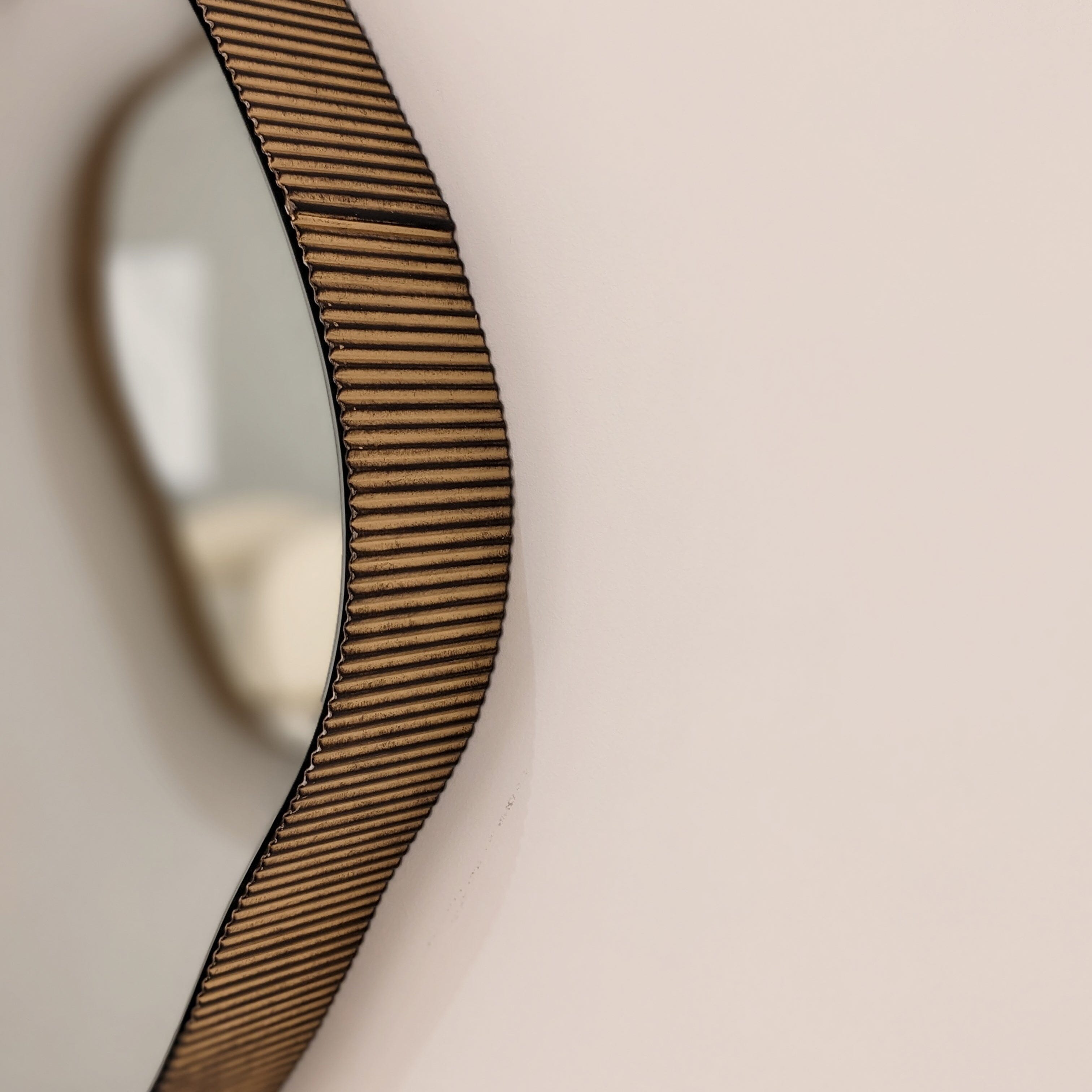 Valore Large Bronze Abstract Wall Mirror